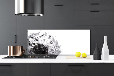 Painel vidro cozinha Planta dente-de-leão