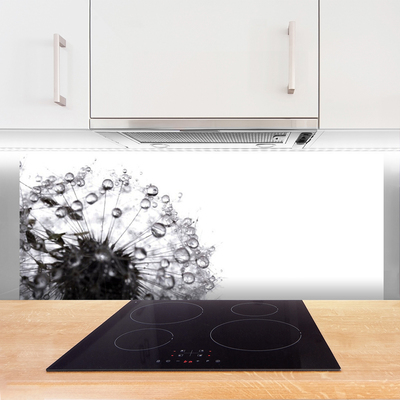 Painel vidro cozinha Planta dente-de-leão