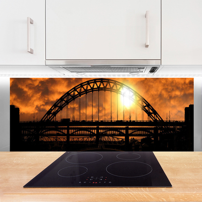 Painel vidro cozinha Arquitetura de pontes