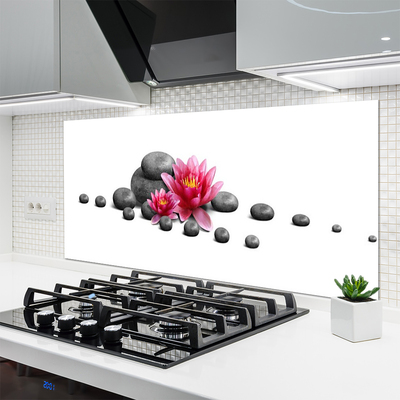 Painel vidro cozinha Spa Zen Flor de Lótus