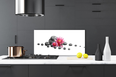 Painel vidro cozinha Spa Zen Flor de Lótus