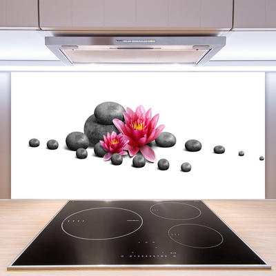 Painel vidro cozinha Spa Zen Flor de Lótus