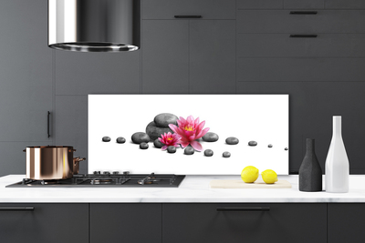 Painel vidro cozinha Spa Zen Flor de Lótus