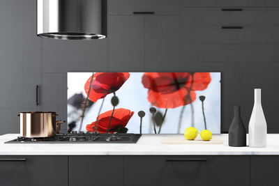 Painel cozinha Planta de papoulas