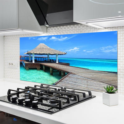 Painel vidro cozinha Arquitetura da Ponte Marítima