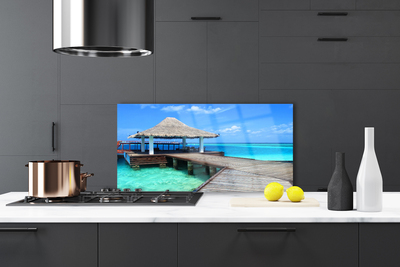 Painel vidro cozinha Arquitetura da Ponte Marítima