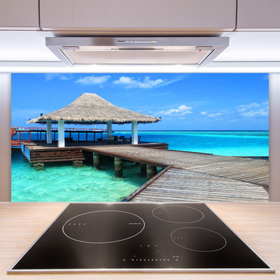 Painel vidro cozinha Arquitetura da Ponte Marítima