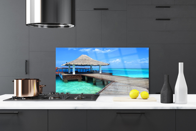 Painel vidro cozinha Arquitetura da Ponte Marítima