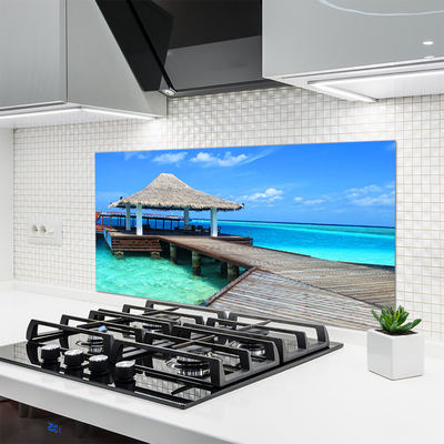 Painel vidro cozinha Arquitetura da Ponte Marítima