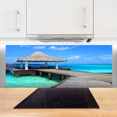 Painel vidro cozinha Arquitetura da Ponte Marítima