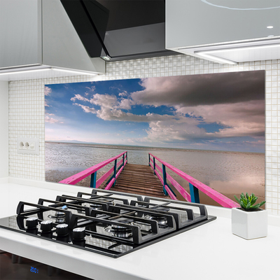 Painel vidro cozinha Arquitetura da Ponte Marítima