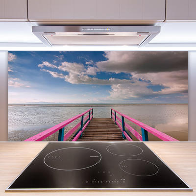 Painel vidro cozinha Arquitetura da Ponte Marítima