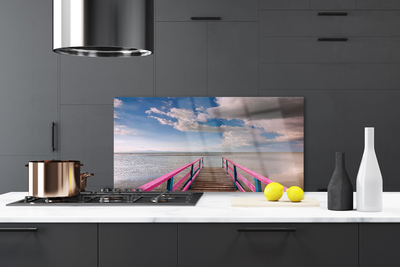 Painel vidro cozinha Arquitetura da Ponte Marítima