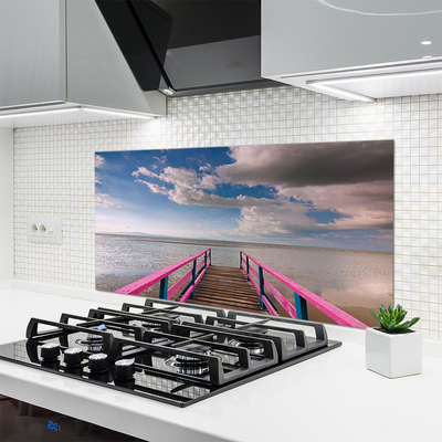 Painel vidro cozinha Arquitetura da Ponte Marítima