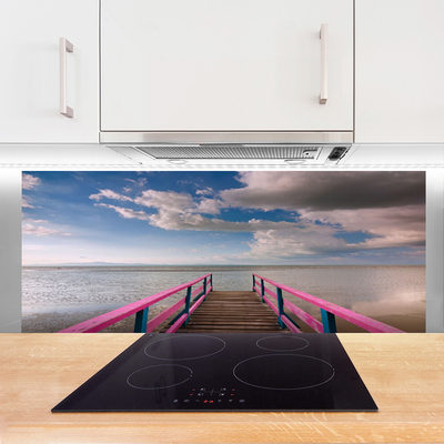 Painel vidro cozinha Arquitetura da Ponte Marítima