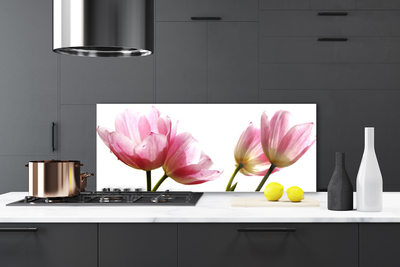 Painel vidro cozinha Planta de flores