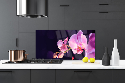 Painel vidro cozinha Planta de flores