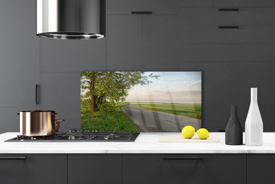 Painel cozinha Estrada Árvore Grama Paisagem