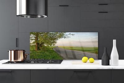 Painel cozinha Estrada Árvore Grama Paisagem