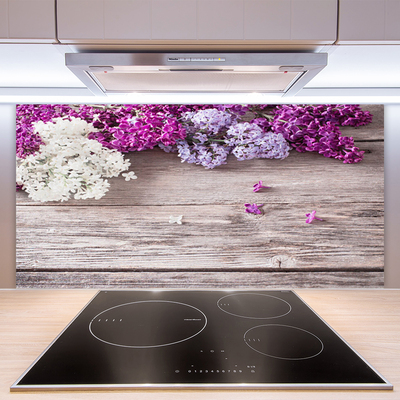 Painel vidro cozinha Planta de flores