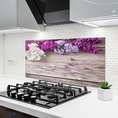 Painel vidro cozinha Planta de flores