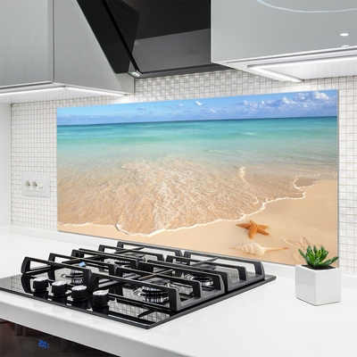Painel cozinha Paisagem de estrelas do mar na praia