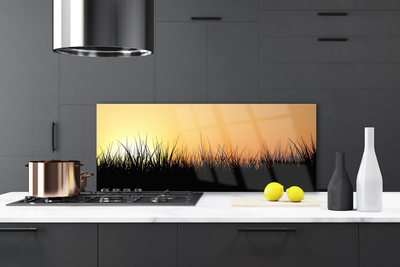 Painel vidro cozinha Grama Natureza Planta