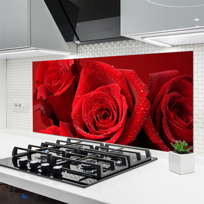 Painel cozinha Flores de rosas