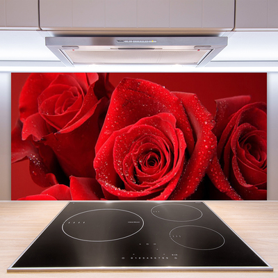 Painel cozinha Flores de rosas