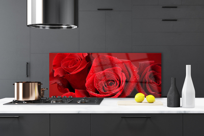 Painel cozinha Flores de rosas