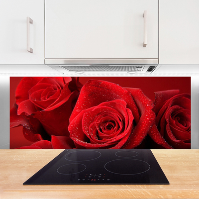 Painel cozinha Flores de rosas