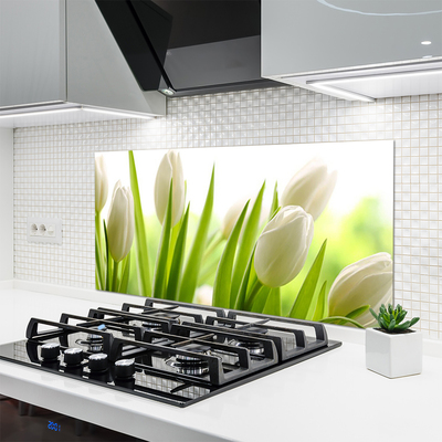 Painel vidro cozinha Tulipas Flores