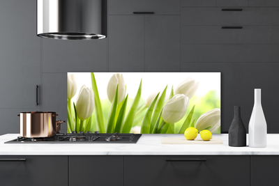 Painel vidro cozinha Tulipas Flores