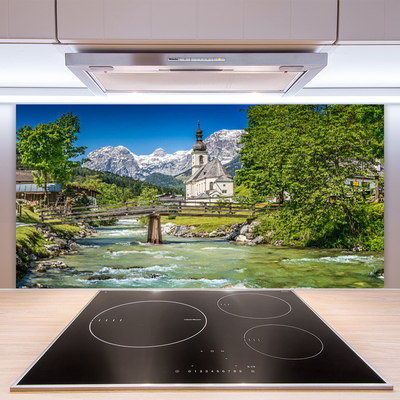 Painel vidro cozinha Natureza do Lago da Ponte da Igreja