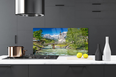 Painel vidro cozinha Natureza do Lago da Ponte da Igreja