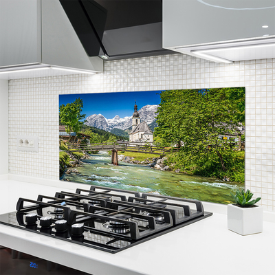 Painel vidro cozinha Natureza do Lago da Ponte da Igreja