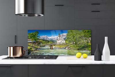 Painel vidro cozinha Natureza do Lago da Ponte da Igreja