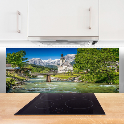 Painel vidro cozinha Natureza do Lago da Ponte da Igreja