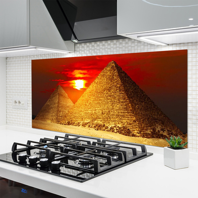 Painel vidro cozinha Arquitetura das Pirâmides