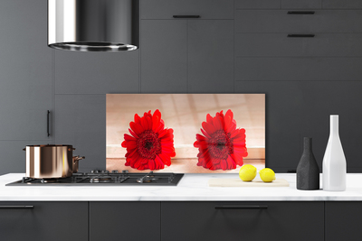 Painel vidro cozinha Planta de flores