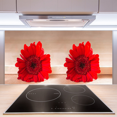 Painel vidro cozinha Planta de flores