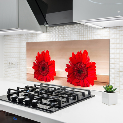 Painel vidro cozinha Planta de flores