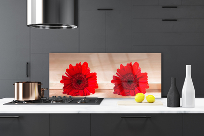 Painel vidro cozinha Planta de flores