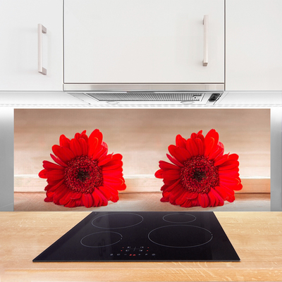 Painel vidro cozinha Planta de flores