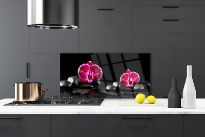 Painel vidro cozinha Orquídea para o Quarto