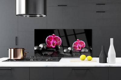 Painel vidro cozinha Orquídea para o Quarto