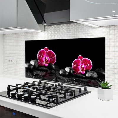 Painel vidro cozinha Orquídea para o Quarto