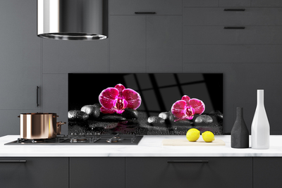 Painel vidro cozinha Orquídea para o Quarto