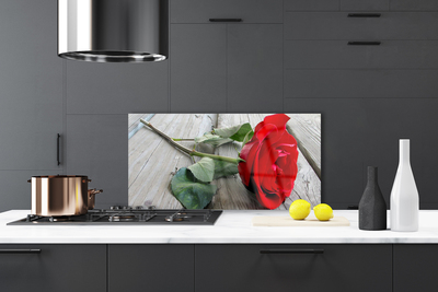 Painel vidro cozinha Flores de rosas