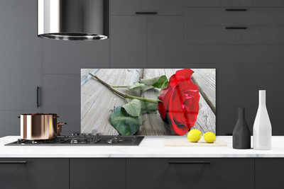 Painel vidro cozinha Flores de rosas